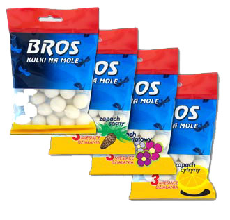 Topthatëse kundër molave BROS Moth Balls Floral, 120 g, aromë florale