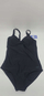Едноделен костим за капење Speedo Cross Knot Shaping, моделирачки, отпорен на хлор, црн