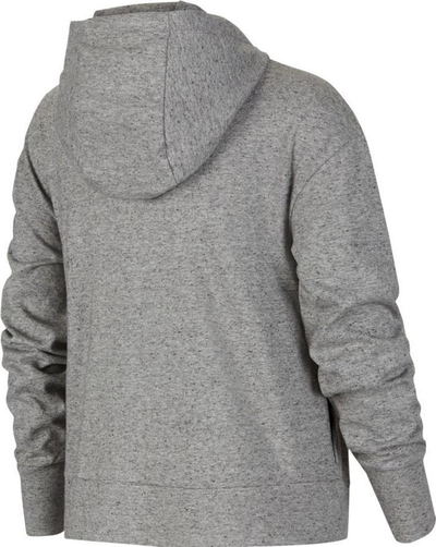 Bluzë me kapuç Nike Sportswear Jr DA1124 091, për goca, me zinxhir, gri