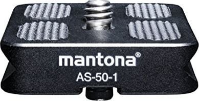 Монтажна плочка Mantona AS-50-1, систем Arca-Swiss, алуминиумска легура, црна