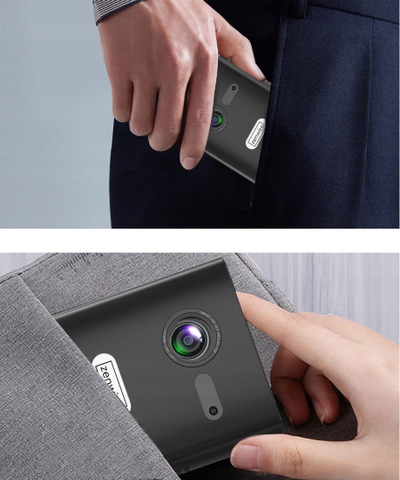 Projektor i vogël DLP portativ, Full HD 4K, WiFi me Android, me bateri