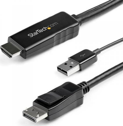 Kabllo HDMI në DisplayPort StarTech.com, 3m, 4K 30Hz, e zezë