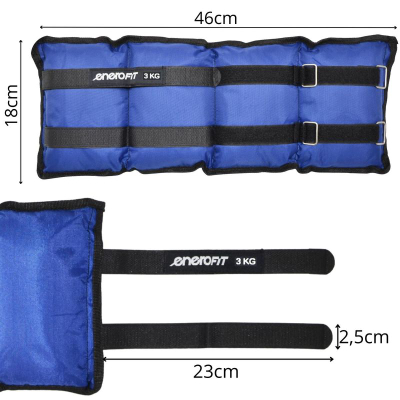 Pesha dore EB Fit 2x3kg, me shirit Velcro, blu