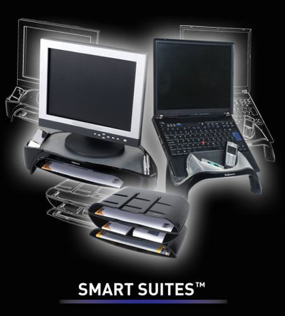 Mbajtëse laptopi Fellowes Smart Suites, me 4 porta USB, rregullim lartësie, e zezë