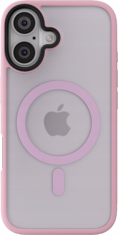 Заштитна маска за телефон NEXT ONE Mist Shield MagSafe, за iPhone 16, поликарбонат и TPU, розова