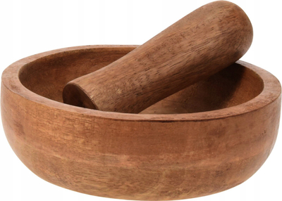 Havan kuzhine Excellent KO A65005530, dru mango, 15 x 15 x 5 cm, kafe