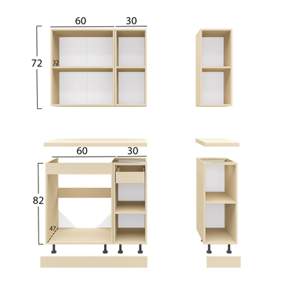 Set kuzhine 120x47x84,8Hcm (HM2465.01)