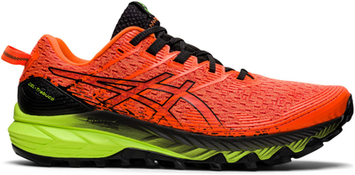 Atlete trail running Asics GEL Trabuco 10, amortizim GEL, shollë antirrëshqitëse, portokalli e zezë
