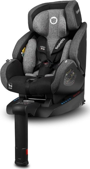 Sedilje auto për fëmijë Lionelo Lukas Carbon, ISOFIX, R129 i Size, gri