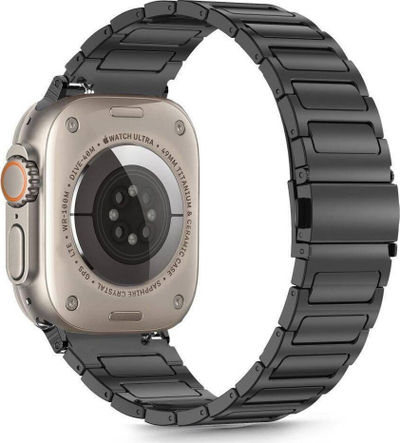 Byzylyk për Apple Watch Tech-Protect Stainless Classic, 44 45 46 49mm, çelik inox, i zi
