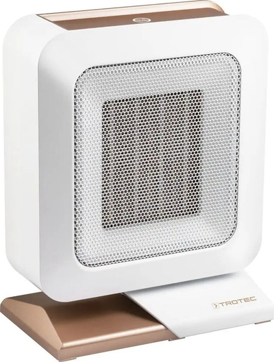 Ngrohës keramik me ventilator Trotec TFC 14 E, portativ, me termostat, i bardhë me ari