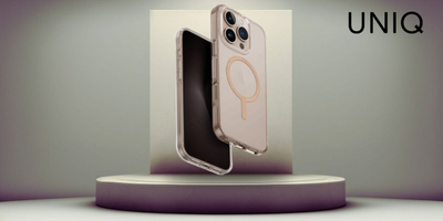 Футрола за телефон Uniq Clario MagClick за iPhone 16 Pro, проѕирна, златна боја