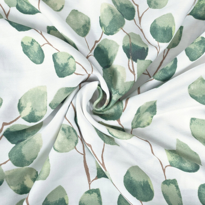 Комплет чаршафи Bed Linen Satin Exclusive Floral, 220x200 cm, памук сатен, нијанси зелена