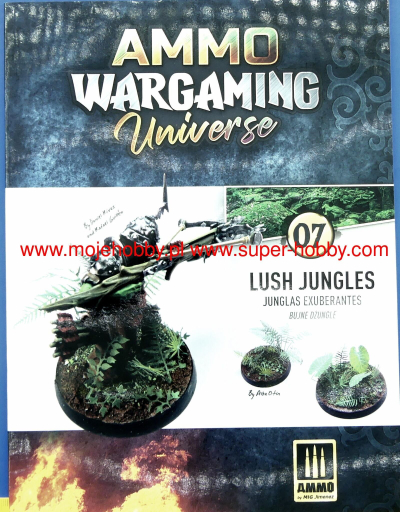 Libër modelizmi Ammo by Mig Jimenez Wargaming 07 Lush Jungles, udhëzues pikturimi, anglisht