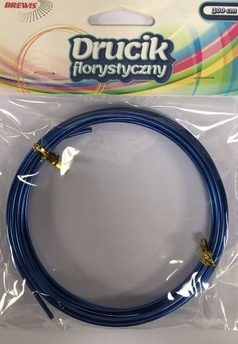 Tel dekorativ Brewis Floral Wire, 3m, 2mm, blu