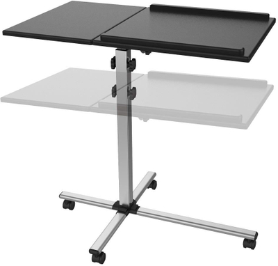 Karrocë universale Techly, për laptop ose projektor, lartësi e rregullueshme 77-87cm, e zezë