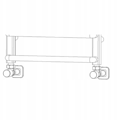 Set valvulash këndore radiatorësh Tully Chrome, FI 1/2", krom