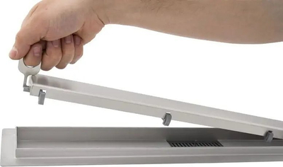 Kanall dushi HYDROLAND Sleek, 1200 mm, çelik inoksi, ngjyrë argjendi