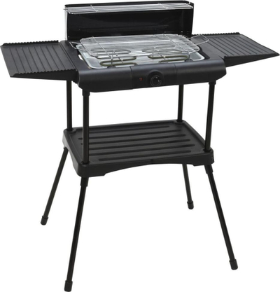 Grill elektrik me këmbë BBQ Classics YR4, sipërfaqe e gjerë pjekjeje, i zi