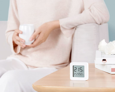 Termometër Xiaomi Mi Home Bluetooth Thermometer 2, dixhital, për ambient të brendshëm, i bardhë