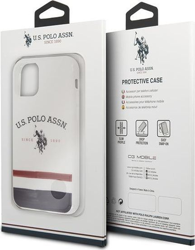 Mbrojtëse U.S. Polo ASSN për iPhone 11 Pro Max, e bardhë