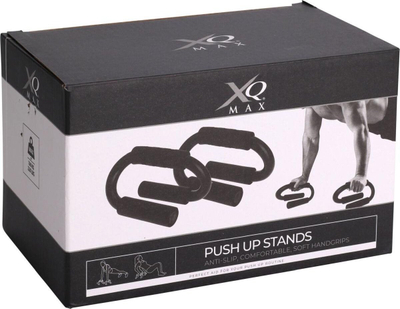 Doreza për pompa XQmax Push Up Stands, set me 2 copë, çelik me shkumë EVA, ngjyrë e zezë