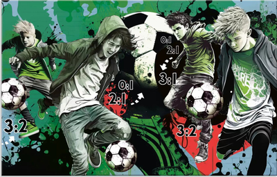 Nënshtrat tavoline HERMA Street Soccer, 55 x 35 cm, me figurë futbolli
