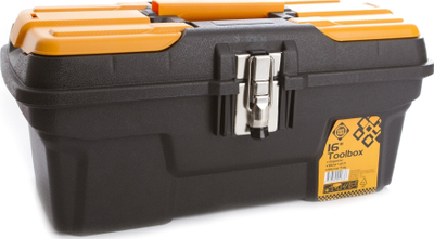 Kuti veglash Forte Tools TOOLBOX MG-16, plastike edhe metal, 43.4x23.9 cm, e zezë