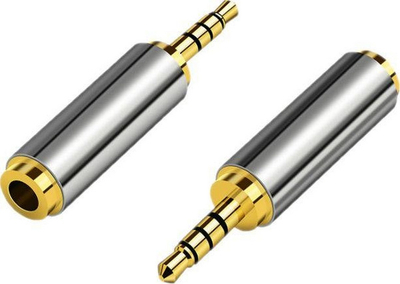 Adapter audio Mozos MA3525, 3.5mm femër në 2.5mm mashkull, i zi