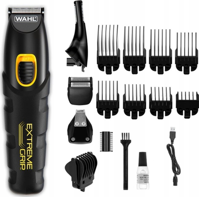 Trimer trupi Wahl Extreme Grip Advanced Body Hair, i rikarikueshëm, për burra, i zi