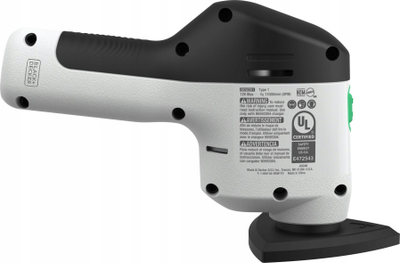 Lëmuse trekëndore Black+Decker REVDS12C-QW, 12V, 1.5Ah, bardh e zi