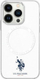 Mbështjellës telefoni US Polo USHMP16SHOCLDPW, për iPhone 16 6.1", me unazë, MagSafe, i bardhë