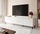 Komodë TV Cama ABETO, 200x42x52 cm, e bardhë me shkëlqim