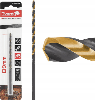 Widhi metali Tvardy TO2355, HSS M2, 5.5mm, e zezë e artë