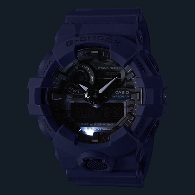 Orë dore për meshkuj Casio G-Shock GA700CA-2A, e kaltër