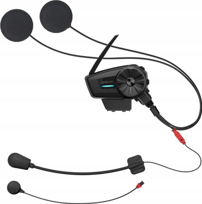 Sistem komunikimi për kaskë Sena Spider ST1 Mesh, Bluetooth 5.1, Twin Set, i zi
