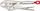 Pinca bllokuese Milwaukee 4932471725, 250mm, kapje e sheshtë, metalike