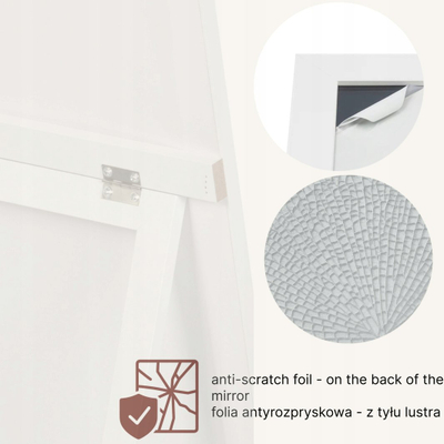 Pasmajë qëndruese Edaxo HAVLYS, 37 x 127 cm, kornizë MDF, e bardhë