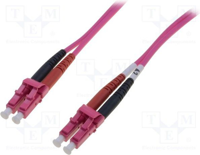 Kabllo fibër optike Digitus Patchcord OM4 - DK-2533-03-4, 3m, rozë
