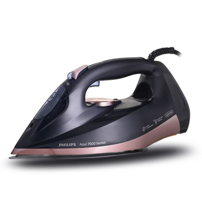 Hekur me avull Philips Azur DST7510/80, SteamGlide Elite, me fikje automatike, i zi