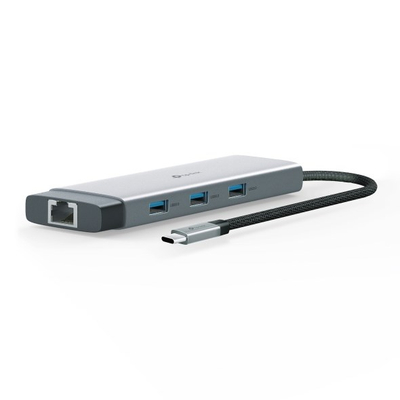 Hub TP-Link UH9120C, USB C 9 në 1, 4K, gri