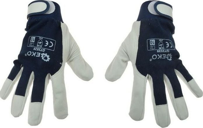 Работни ракавици GEKO Work Leather Gloves, кожа, големина 9