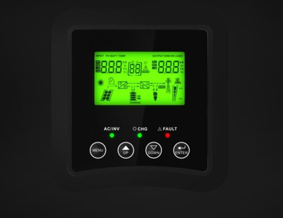 Inverter diellor Green Cell MPPT, 24VDC, 3000W, valë sinusi e pastër, i zi