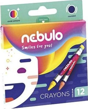 Ngjyra dylli Nebulo Wax Crayons, set me 12 boja