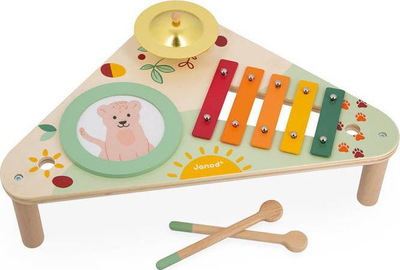 Tavolinë muzikore druri Janod Sunshine, për kalamaj 12m+, shumëngjyrëshe