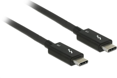 Kabllo USB C DeLOCK 84846, 1.5 m, Thunderbolt 3 20 Gb/s, e zezë