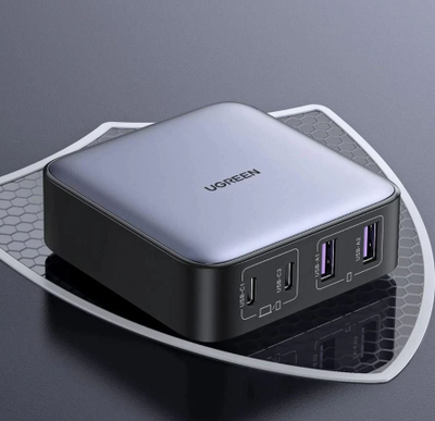 Karikues muror Ugreen CD327 Nexode, 65W, 2x USB C, 2x USB A, gri