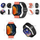 Smartwatch Gravity GT15-3, ekran 2.04", Bluetooth 5.0, i zi me rrip të kuq