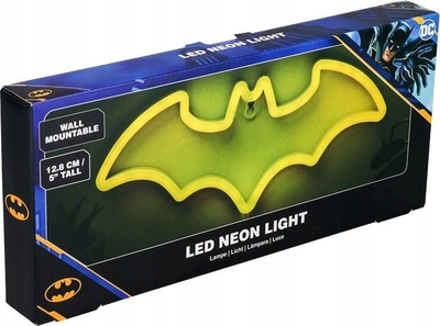 Lampë murale dekorative Batman, LED neon, me USB, e verdhë