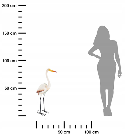Figurë dekorative trumcë hekuri DECORATIVE CRANE, 91cm, shumëngjyrëshe